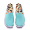 UIN Footwear Women Marbella Blue Slipper Canvas loafers